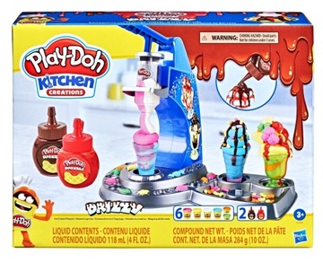 HASBRO CIASTOLINA PLAY-DOH MASZYNKA TĘCZOWA LODZIARNIA LODY POLEWA