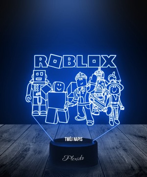 Настольная лампа Led Статуя Игровые персонажи Roblox 16 цветов Пульт дистанционного управления PLEXIDO
