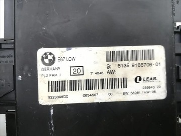 BMW 1 SERIES JINÝ MODUL ŘÍDÍCÍ 118D DIESEL 2007