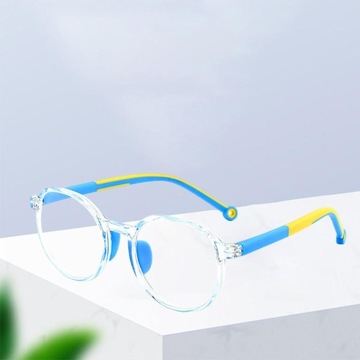 Okulary dla dzieci z blokadą niebieskiego światła Niebieskie Żółte
