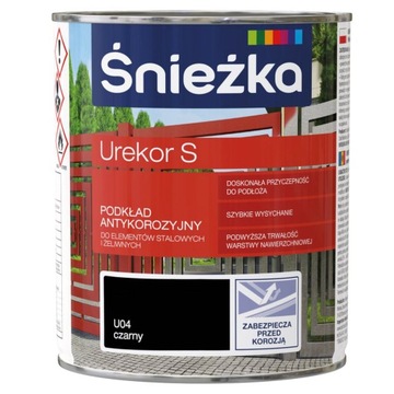 ŚNIEŻKA Urekor S Podkład Antykorozyjny Czarny 0,8L