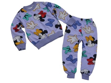 Kids Club dresowy komplet 116 6 lat Minnie Daisy bawełna dres fiolet