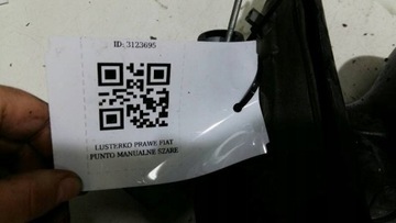 01704334001 ZRCÁTKO PRAVÉ FIAT PUNTO I ČERNÉ EU