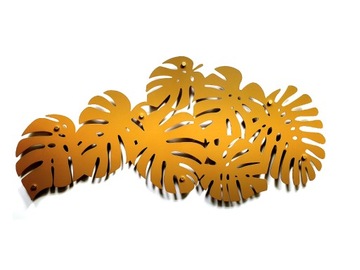 *decolicious, dekoracja liście,liść MONSTERA złota