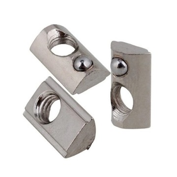 Nakrętka Ślizgowa M5 z Kulką Wpust do Profili Aluminiowych 2020 10 sztuk