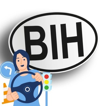 Босния и Герцеговина - наклейка на автомобиль BIH