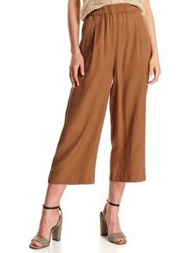 TOP SECRET SPODNIE KULOTY CULOTTE 7/8 CAMEL LYOCELL RESERVED MOHITO H&M C&A