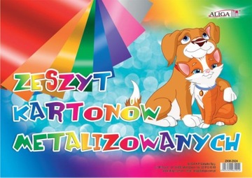 Zeszyt kartonów metalizowanych B4 - Aliga