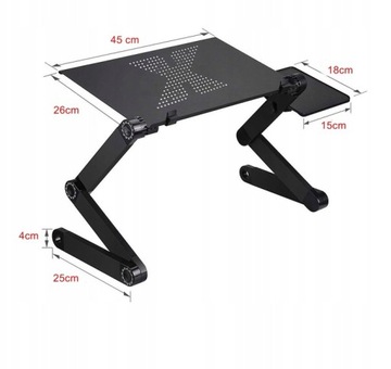 СКЛАДНОЙ СТОЛИК ДЛЯ НОУТБУКА С МЕТАЛЛИЧЕСКОЙ ПОДКЛАДКОЙ