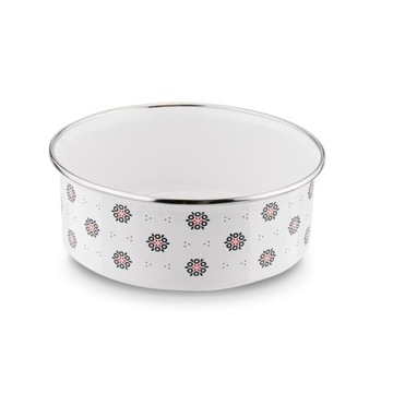 Zestaw 5x MISKA Metalowa emaliowanych POKRYWKA Tadar Folklor 10-18 cm