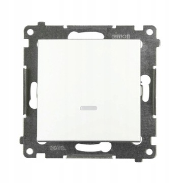 SIMON 54 Włącznik pojedynczy Z PODŚWIETLENIEM DW1L.01/11 BIAŁY