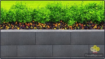 Цветочный горшок бетонный 100см х 40 х 25 см Графит Гладкий Доставка по всей Польше