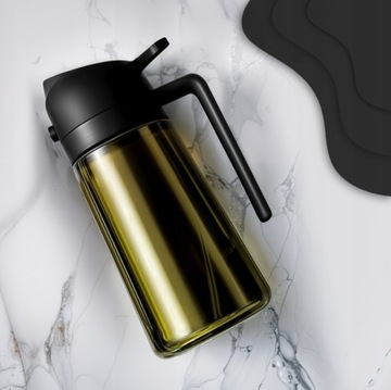DOZOWNIK DO OLIWY OCTU OLEJU SPRYSKIWACZ NALEWAK TEKAN 470ML SZKLANY