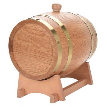 Dozownik do beczek na wino z drewna dębowego 3L Vintage Wood do whisky Bourbon Tequil