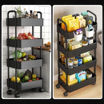 Кухонная тележка СТОЛ НА КОЛЕСАХ 4-ЯРУСНАЯ ТЕЛЕЖКА С ЗАМКОМ НА КОЛЕСАХ