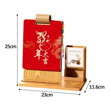 Kalendarz na biurko na rok 2024 z pojemnikiem na ołówki i kartkami z notatkami do pokoju wieloosobowego na biurku