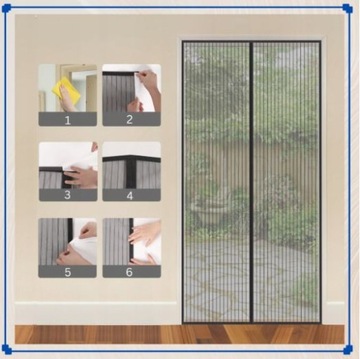 МАГНИТНАЯ МОСКИТНАЯ СЕТКА ДЛЯ ДВЕРЕЙ СЕТКА ДЛЯ МАГНИТА 210х100см