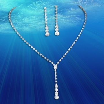 Свадебный комплект ЕЛЕНА, диадема+колье+серьги, 18 лет, КРАСИВЫЙ