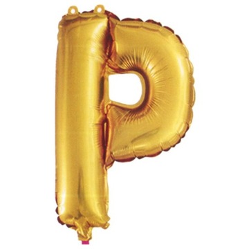 Balon foliowy złoty 40cm litera literka P