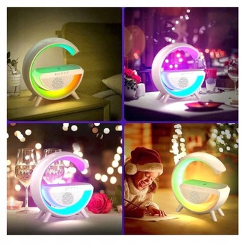 ИНТЕЛЛЕКТУАЛЬНАЯ СВЕТОДИОДНАЯ ЛАМПА RGB С ЗАРЯДНЫМ УСТРОЙСТВОМ QI, ДИНАМИК BLUETOOTH