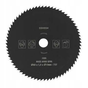 Tarczowa HSS piła 72 Zębów 85X10MM