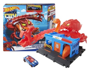 HOT WHEELS CITY ZESTAW TORÓW PUŁAPKA SKORPIONA + autko