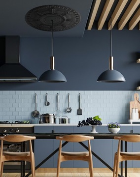 Потолочная розетка, стеновая панель, ЧЕРНЫЙ R-2