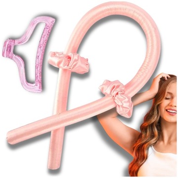 Wałek do kręcenia loków lokówka opaska PAPILOTY gumka klamra do włosów