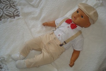 БЕЖЕВЫЙ КОМПЛЕКТ ЛЕТНЕЙ ОДЕЖДЫ /КРЕЩЕНИЕ/СВАДЬБА/ 68