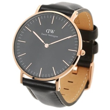 ZEGAREK DAMSKI DANIEL WELLINGTON Classic Black Sheffield Lady Rose Gold DW0