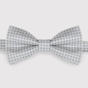 Srebrna mucha męska w mikrowzór PAKO LORENTE one size