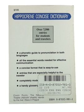 Czech-English English-Czech Concise Dictionary
