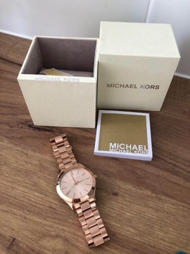 ZEGAREK DAMSKI MICHAEL KORS MK3197 SLIM RUNWAY różowe złoto na prezent +BOX