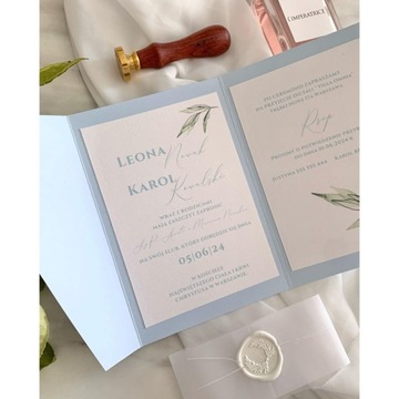 Приглашения на свадьбу в стиле бохо в деревенском стиле GREEN LEAVES