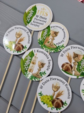 Топпер для причастия, надпись на козырьке, украшение, 30 см.