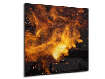 dekor szkło panel hartowany HD 50x50 ogień