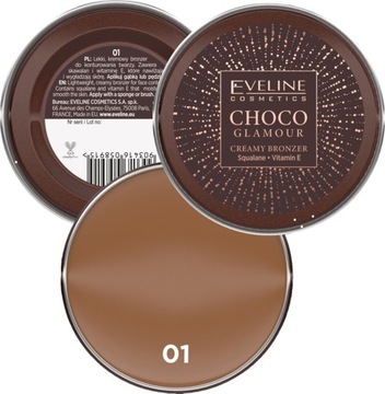 EVELINE CHOCO GLAMOUR BRONZER W KREMIE 01 SATYNA