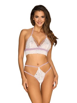 Obsessive Komplet Lilyanne set 2 cz. biały S/M