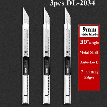 Выдвижное отщелкивающееся лезвие Deli шириной 18 мм и шириной 9 мм