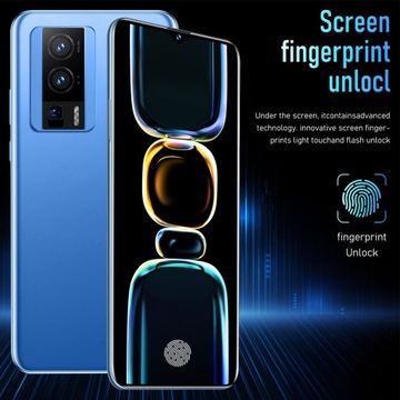 K60 Waterdrop Screen разблокировал смартфон, сеть 4G 5G, двухдиапазонный WIFI 4A