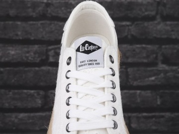 Buty, trampki damskie Lee Cooper WHITE FLOWERS