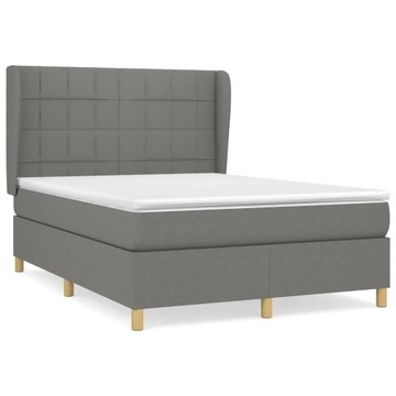 Łóżko VidaXL 8720287423942 140x190 biały, odcienie szarości
