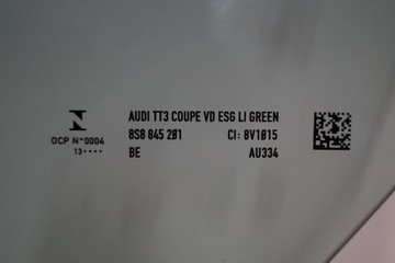 AUDI OE 8S8845201 SKLO (OKNO) DVEŘE