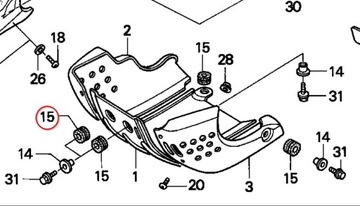 Honda 80152-958-680 Африка Двойная резина крепления