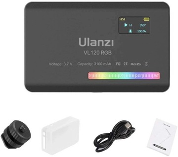 Светодиодная лампа 120 Ulanzi VL120 RGB CRI 95+ Аккумулятор 31000 мАч Видео ВЛОГ