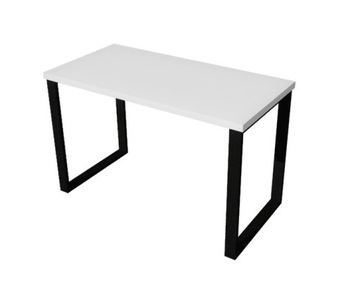 Biurko SARA LOFT 100 cm nogi metal, biel arktyczna