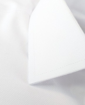 Koszula męska dopasowana Biała SLIM FIT krótki rękaw Bawełna r. L