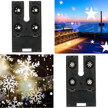 ЛАЗЕРНЫЙ проектор + рождественский светодиодный прожектор ПРОЕКТОР 12 КАРТ 6 Вт 48 УЗОРОВ