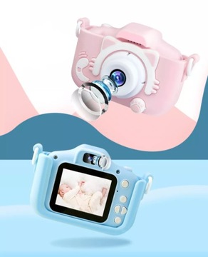 ЦИФРОВАЯ КАМЕРА ДЛЯ ДЕТЕЙ 12MPX СЕЛФИ КОШКА + SD