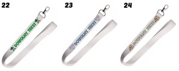 Smycz na klucze z imieniem, dowolnym napisem - wiele wzorów